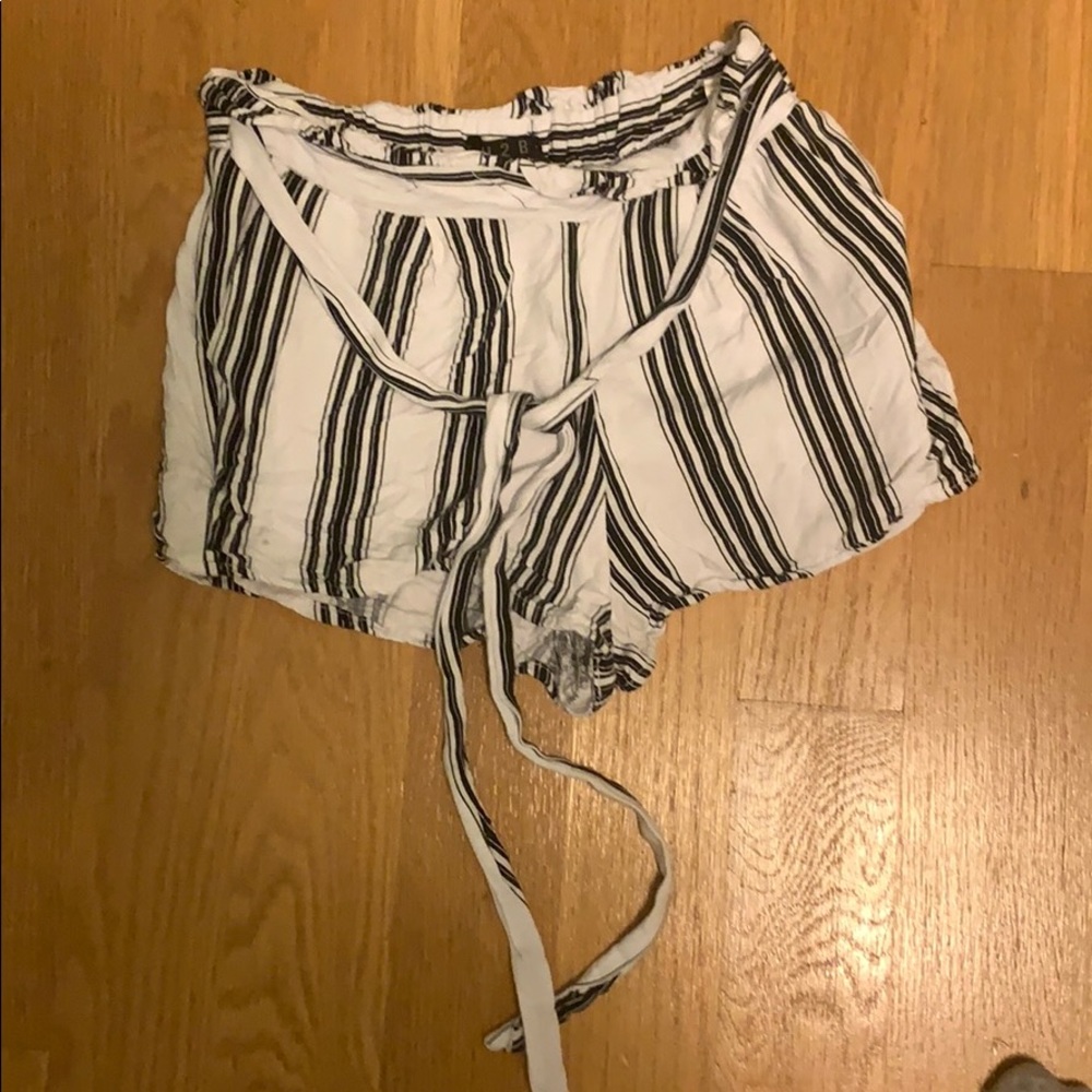 Tie front shorts